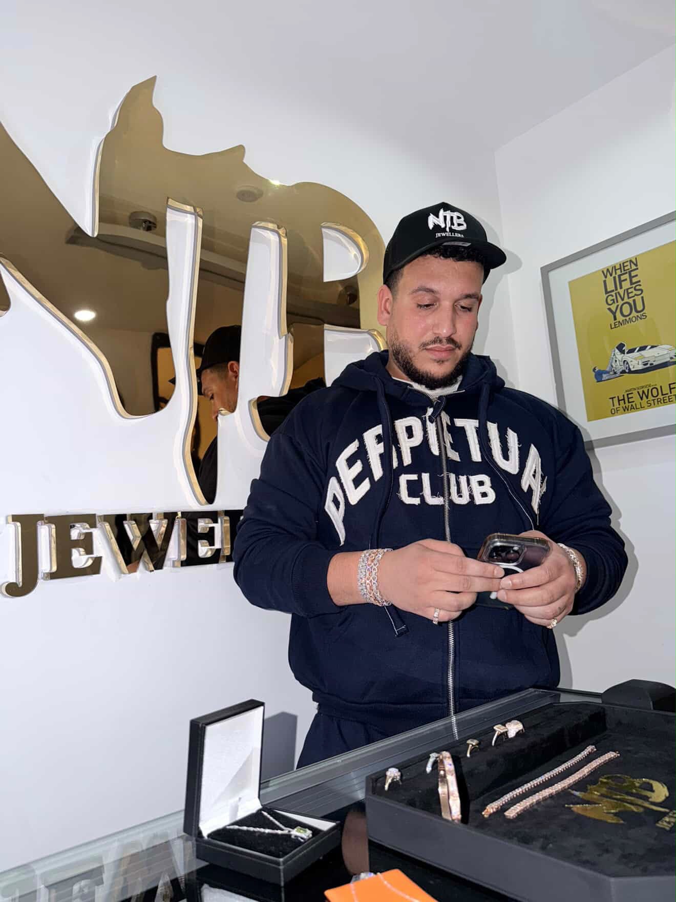 João, founder of NTB Jewellers, in the Knightsbridge showroom