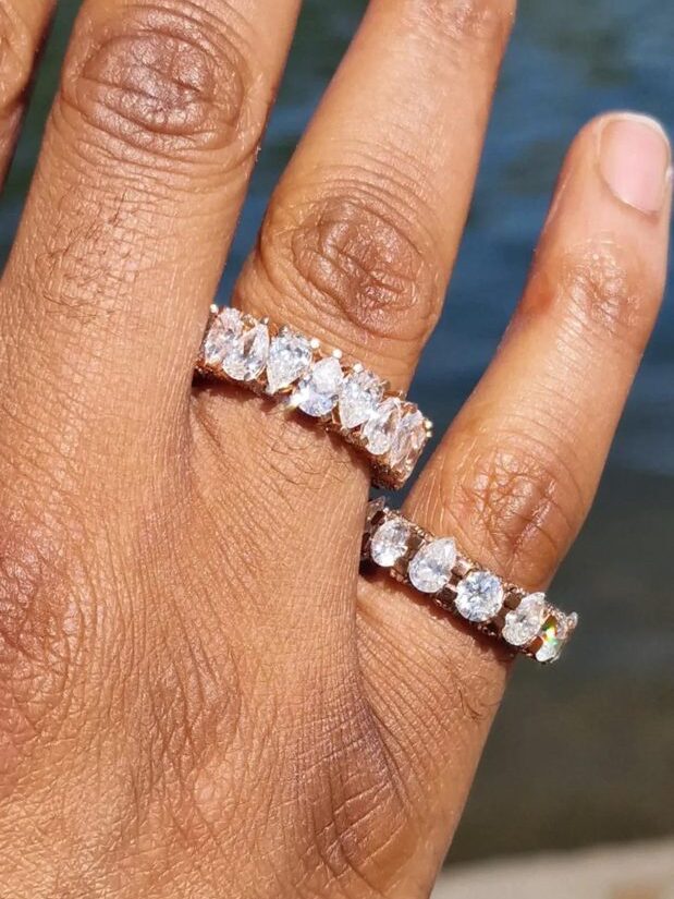 Pear Eternity Ring (40 pointer), photographed by NTB Jewellers