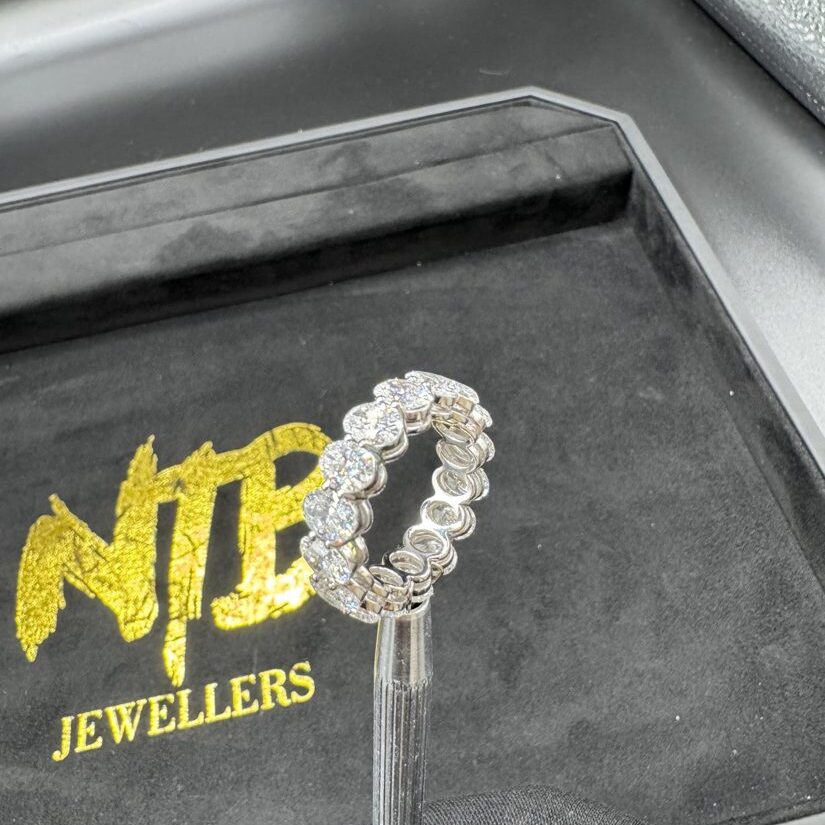 Oval Eternity Ring (50 pointer), photographed by NTB Jewellers
