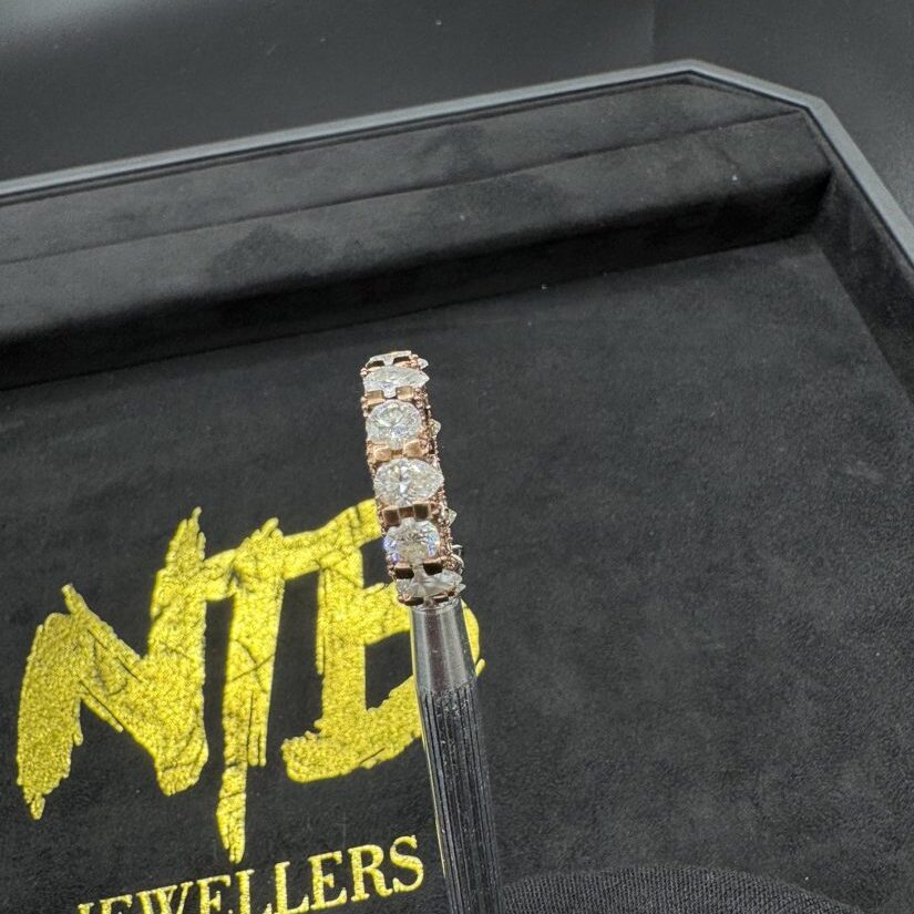 Round & Pear Eternity Ring (40 pointer), photographed by NTB Jewellers
