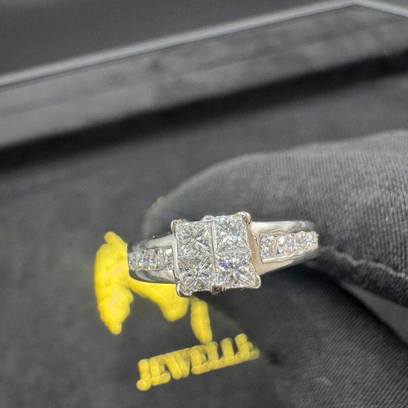 Princess Cut 18ct White Gold Engagement Ring (1ct), photographed by NTB Jewellers