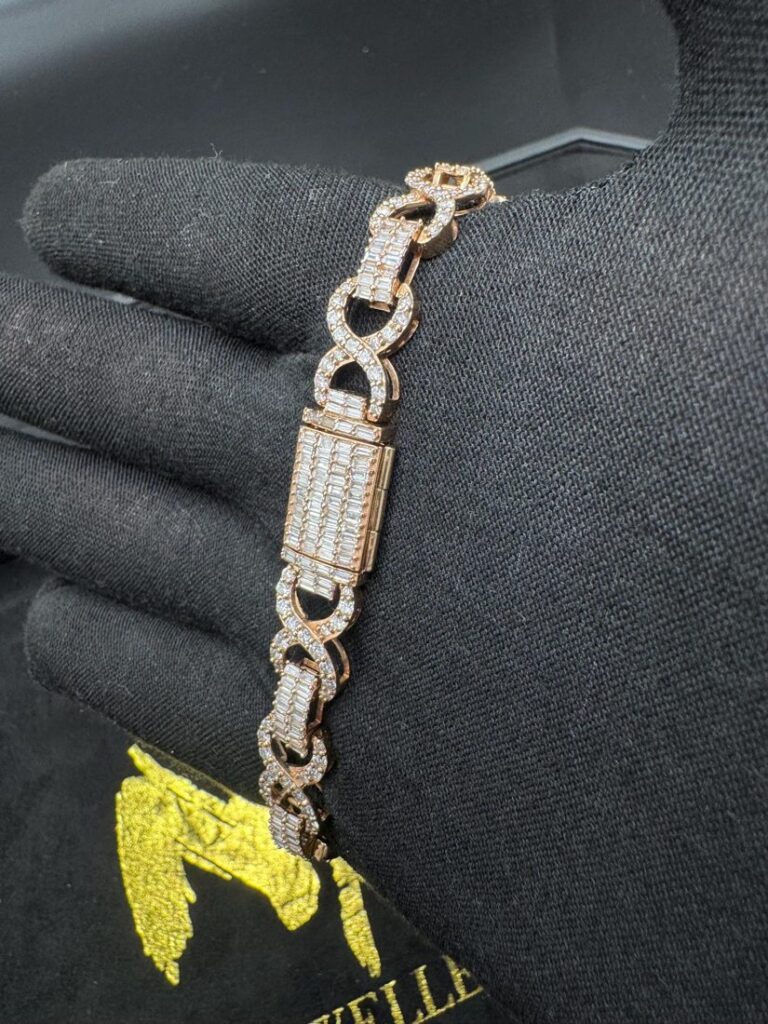 9ct Rose Gold Infinity Bracelet with Box Clasp