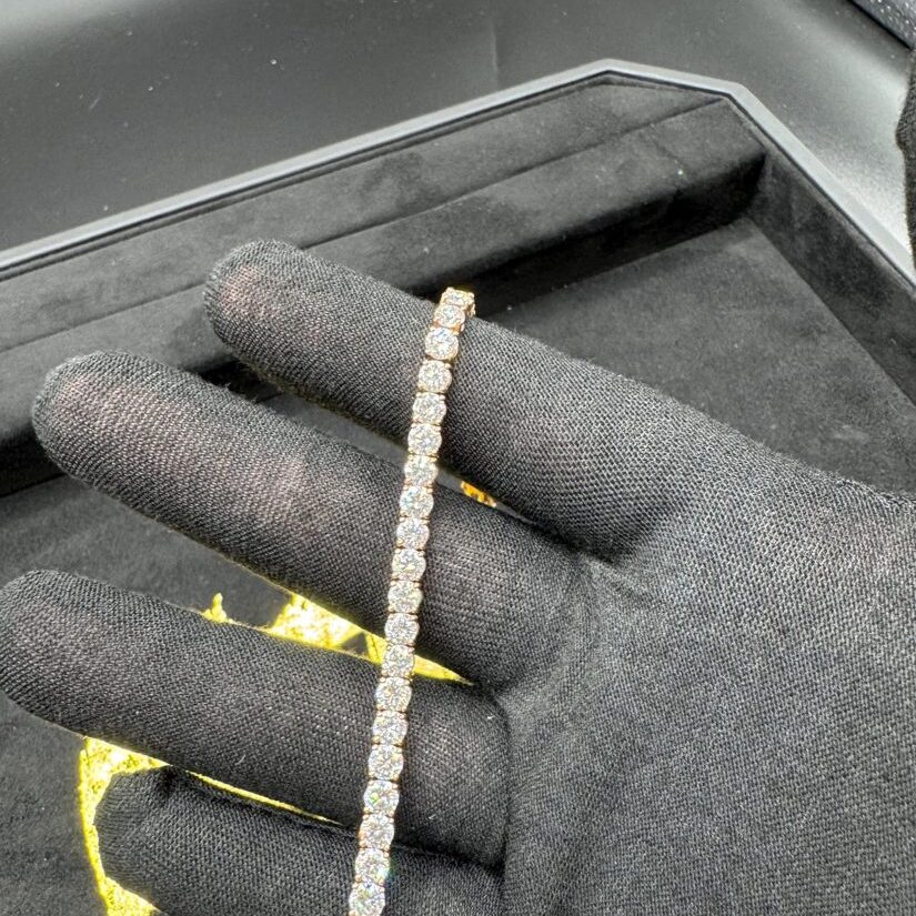 9ct Rose Gold Tennis Bracelet (30 pointer), photographed by NTB Jewellers