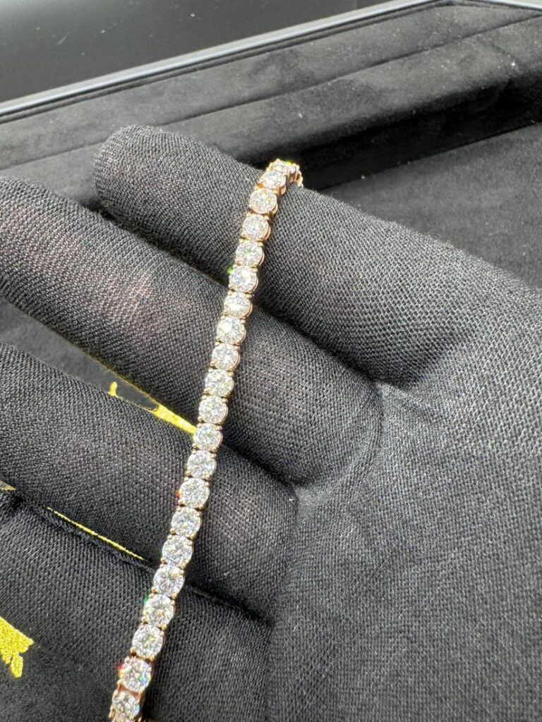 9ct Rose Gold Tennis Bracelet (30 pointer), view 3
